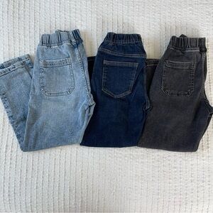 Bundle of three ZARA balloon style denim pants, cool casual & comfy, all size 9